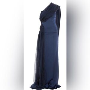 Safiyaa sz Fr 38 Navy Evening Gown NWT